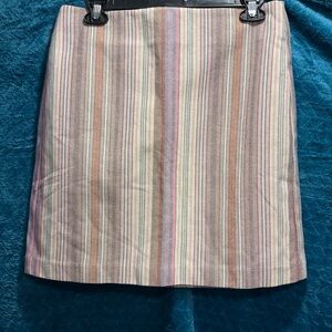 LOFT Multicolor Striped Pencil Skirt